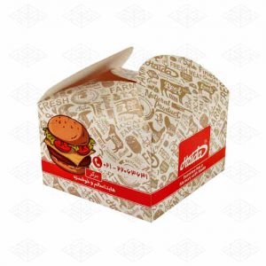جعبه همبرگر درب هلالی