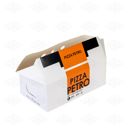 جعبه سوخاری دو تکه و سه تکه ایندر بورد پیتزا پترو در باز