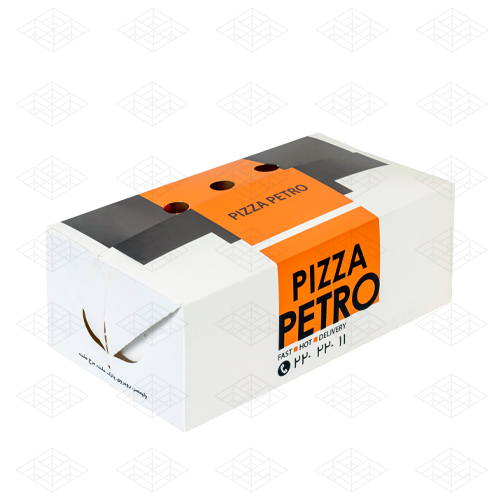 جعبه سوخاری دو تکه و سه تکه ایندر بورد پیتزا پترو در بسته