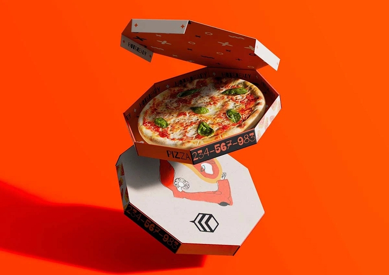 طراحی جعبه پیتزا 
